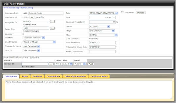 Edit Prophet 21 Opportunity Remotely